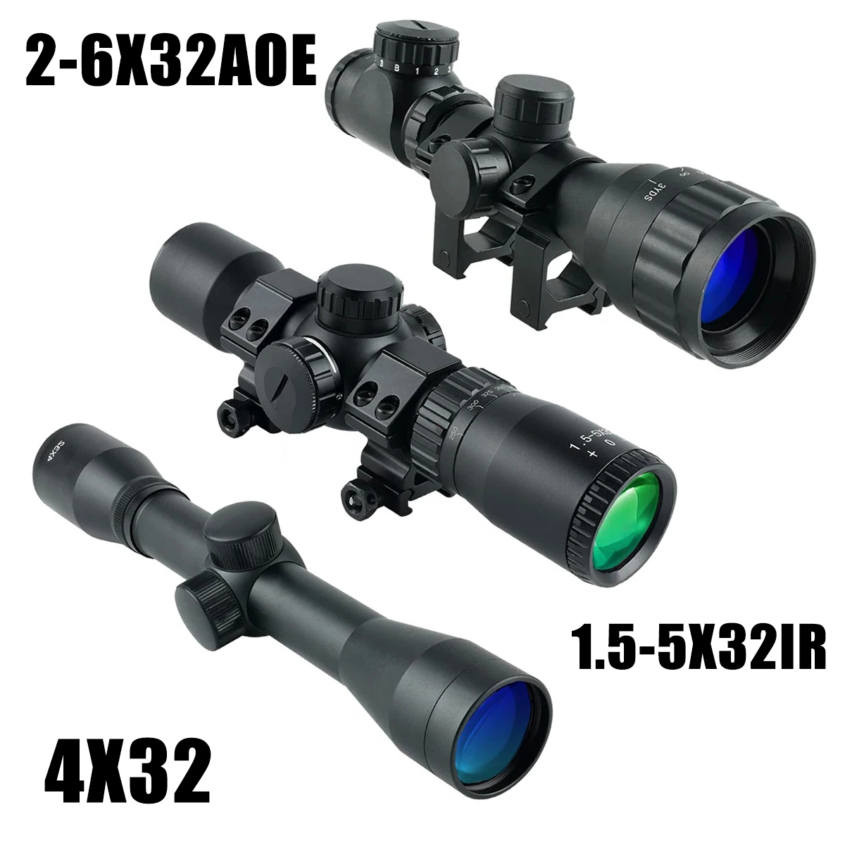 Crossbow Scope Sight - 2-6X32AOE Armbrust Kurze Scopes 4x32 1,5-5x32IR