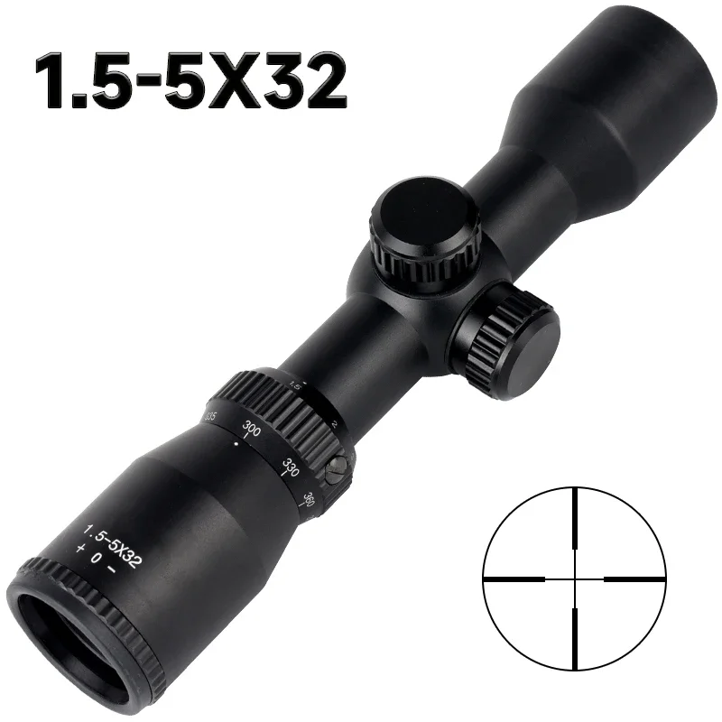 Crossbow Scope Sight - 1,5-5X32 Armbrust-Kurzzielfernrohr mit Beleuchtung, Optisches Visier