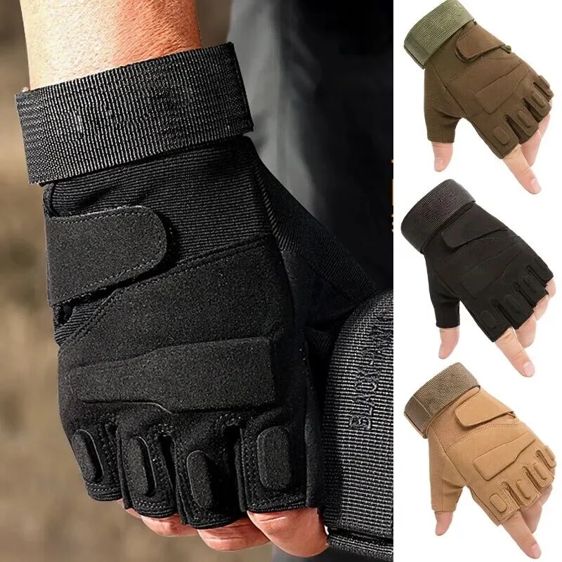 Outdoor Hunting Names - Outdoor-Schutzhandschuhe, Sporthandschuhe, Halbfinger-Kampf-, Jagd-, Fitness-, fingerlose