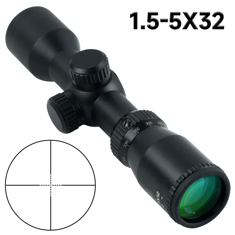 Crossbow Scope Sight - 1,5-5X32 Zielfernrohr für Armbrüste, kurzes Jagdzielfernrohr
