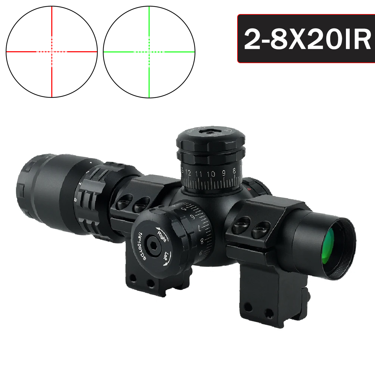 Crossbow Scope Sight - 2-8x20IR Jagd Zielfernrohre Outdoor Schießen Umfang