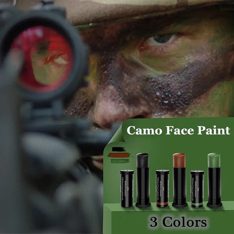3 Farben Outdoor-Fans Tarnung  – Camo Face Paint Bewertung und Preis